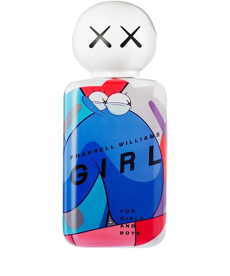 Kaws 也在做一名設計師。 例如，在這里，他與 Commes des Gar?ons x Pharrell Wiliams 系列合作設計了一款香水瓶。 ?Kaws 通過 Instagram